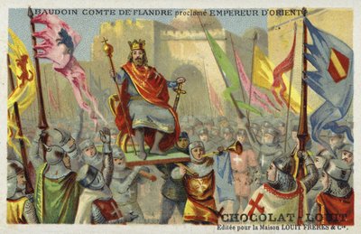 Baldwin IX, greve af Flandern, erklæret kejser af Konstantinopel, 1204 af French School