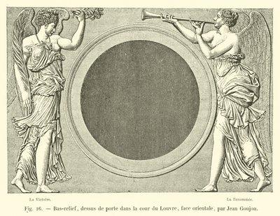 Bas-relief, over døren i Louvres gårdhave, østlige side, af Jean Goujon af French School