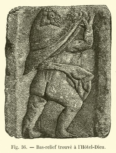 Bas-relief fundet på Hotel-Dieu af French School