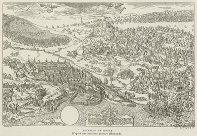 Slaget ved Murten (gravering) af French School