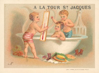 Badetid (chromolitho) af French School