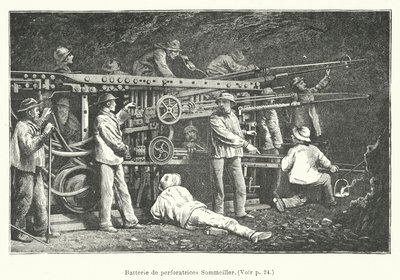 Sommeiller punch batteri (gravering) af French School