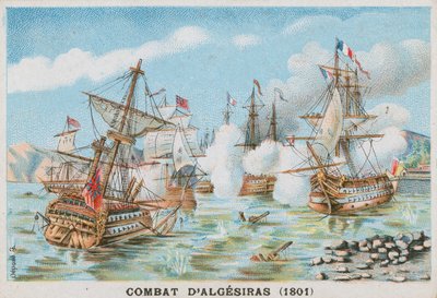 Slaget ved Algeciras; 1801 af French School