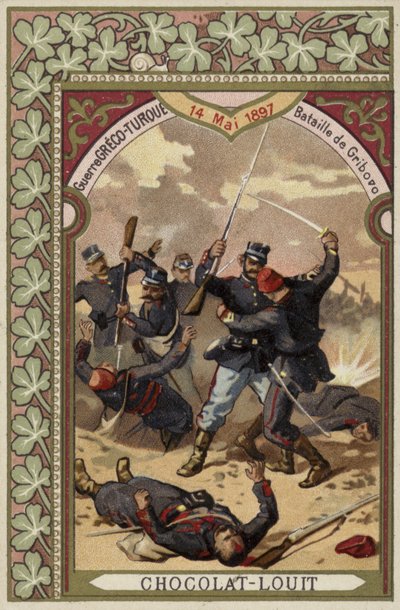 Slaget ved Gribovo, græsk-tyrkisk krig, 14. maj 1897 af French School