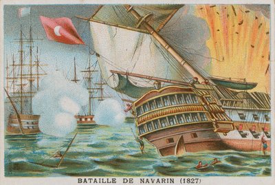 Slaget ved Navarino, 1827 af French School