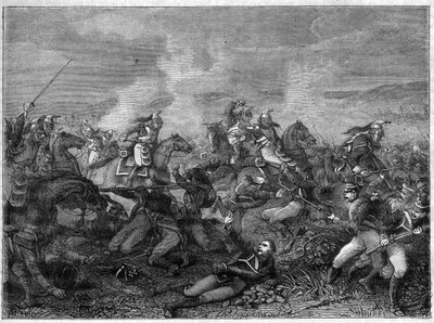 Slaget ved Saint-Dizier, 27. januar 1814 (allierede russiske tropper mod franske vagtdragoner) Slaget ved Saint Dizier - smuk angreb på vagtens drager - Slaget mellem vagtdragerne mod russerne i Landskoi - i "Histoire de l