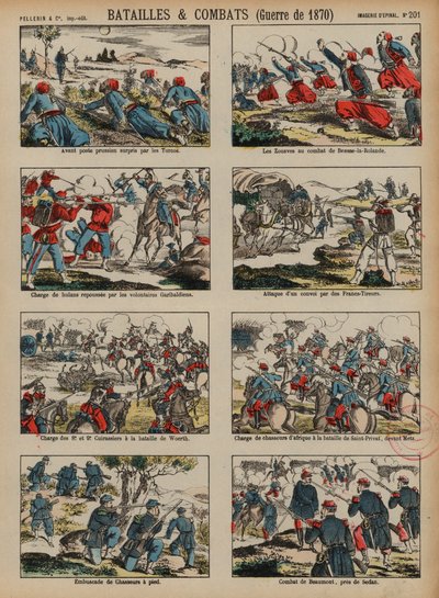 Slag under den fransk-preussiske krig, 1870-1871 af French School