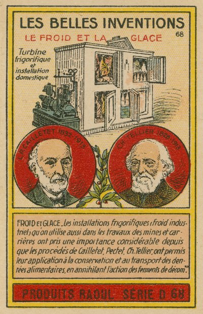 Smukt opfindelseskort, køl af French School