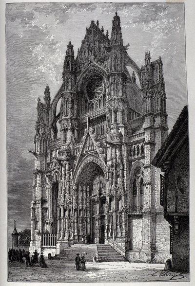 Beauvais katedral - gravering af French School