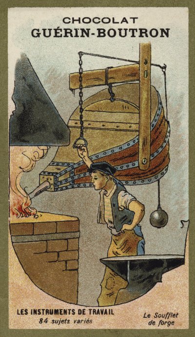 Bælge i en smedje af French School