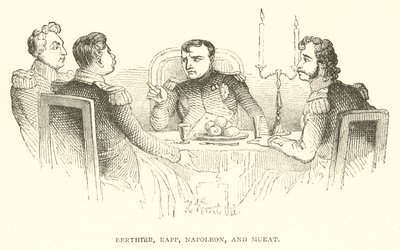 Berthter, Rapp, Napoleon og Murat (gravering) af French School