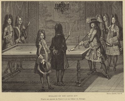 Billardbord af kong Louis XIV af Frankrig af French School