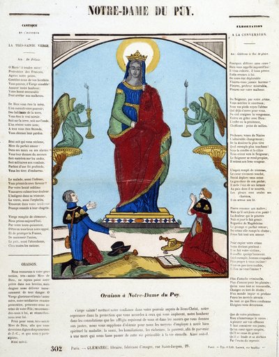 Black Virgin: Oration in Notre-Dame du Puy - billede af Epinal, n.d. af French School