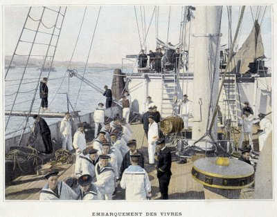 Bording af mad - i ""Military Album - Navy: Life on Board" af French School