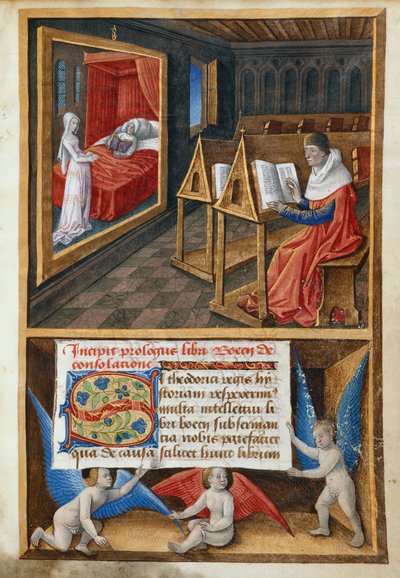 Boethius og filosofi, illustration fra 