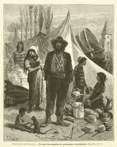 Bohemians of France (gravering) af French School