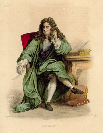 Boileau (farvet gravering) af French School