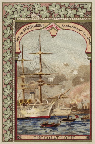 Bombardement af Chania, Kreta, græsk-tyrkisk krig, 28. marts 1897 af French School