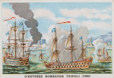 Bombardement af Tripoli af Jean II dEstrees, admiral af Frankrig, 1685 af French School