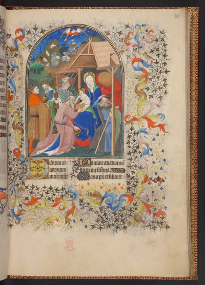 Timebog, Tilføj MS 32454 f.35r, Frankrig af French School
