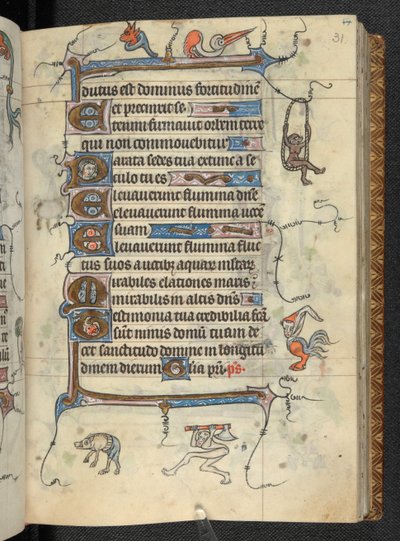 Timebog, brug af St Omer, Tilføj MS 36684, f.31r, c.1318-25 (vellum) af French School