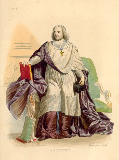 Bossuet (farvet gravering) af French School