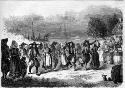 Bretonsk skik: et bryllup i Bretagne. af French School