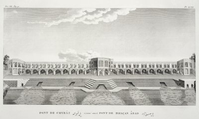 Bridge of Shiraz, Isfahan, fra Voyages du Chevelier Chardin en Perse, et en autres Lieux d