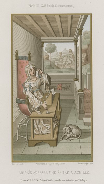 Briseis sender et brev til Achilleus af French School