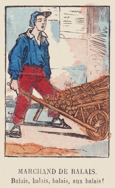 Kostforhandler. Koste, koste, koste, koste! , omkring 1819 (tryk) af French School