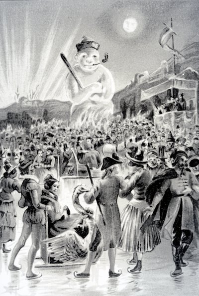 Budapest, illustration fra The Snow Man af George Sand, 1887 af French School