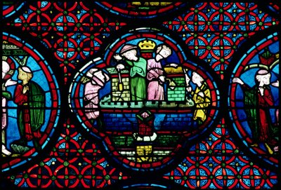Bygherrer i arbejde, 1200-tallet af French School