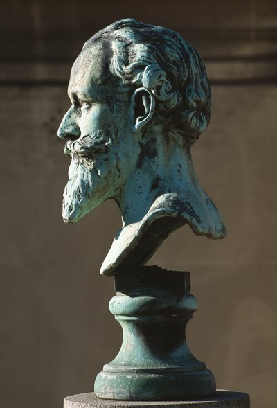 Buste af Edouard Manet (1832-83) (bronze) (se også 287311) af French School