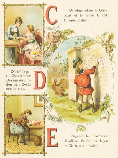 C D E: Chokolade, Tegner, Tyrkiet af French School