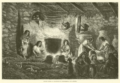 Urban cabaret, Destillation og forbrug af chicha (gravering) af French School