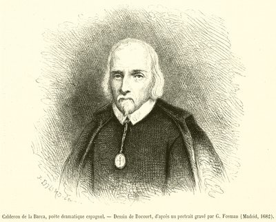 Calderon de la Barca, spansk dramatisk digter (gravering) af French School