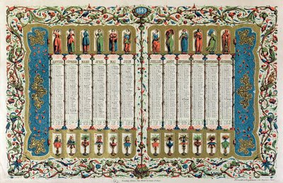 Kalender for 1843 af French School