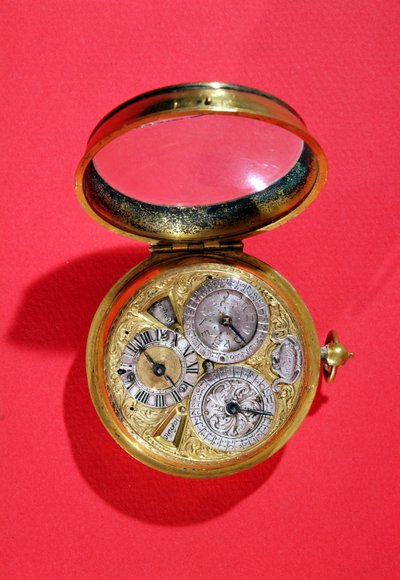 Kalenderur, ca. 1690 (forgyldt messing) af French School