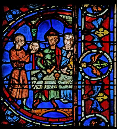Cana Ægteskab: en tjener bringer vin (w30a) af French School
