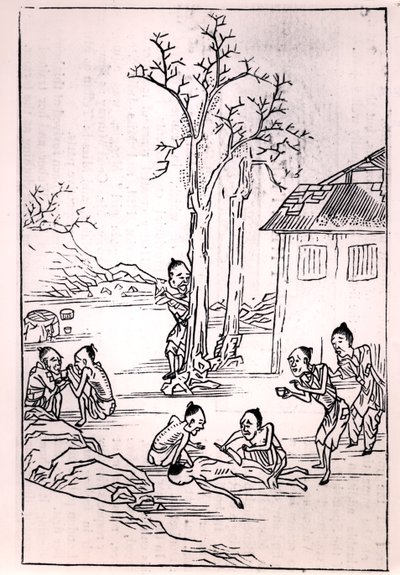 Kannibalisme i Kina, fra en kinesisk tegning, 1870 af French School