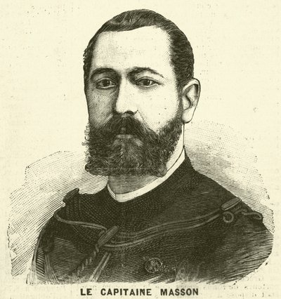 Kaptajn Pierre Masson, fransk soldat og opdagelsesrejsende (gravering) af French School