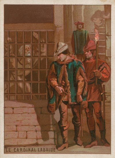 Kardinal Jean La Balue i fængsel i 1469 af French School