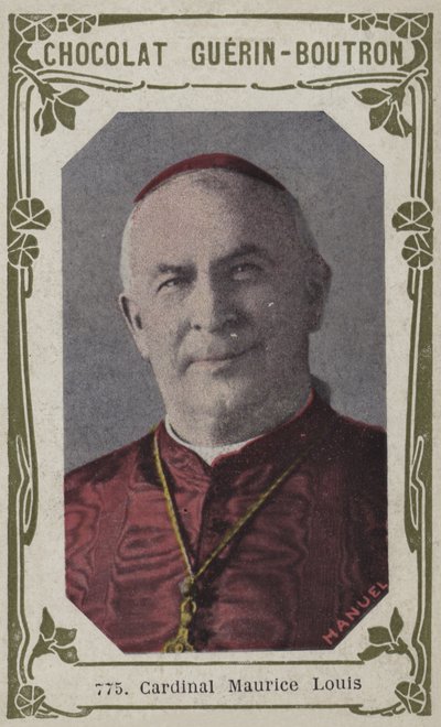 Kardinal Maurice Louis (farvet foto) af French School