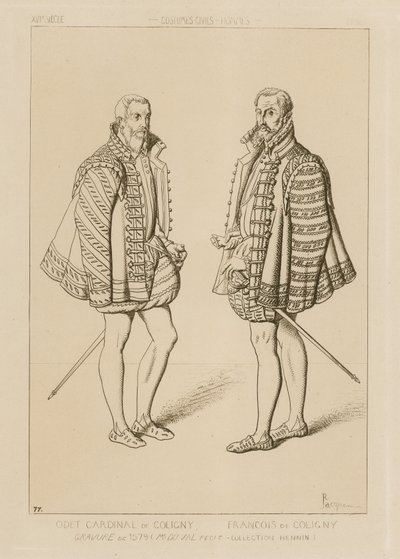 Kardinal Odet de Coligny (1517-1571) og Francois de Coligny (1557-1591) af French School