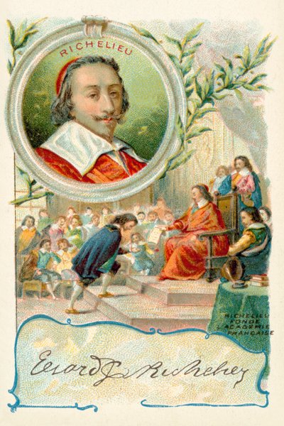 Kardinal Richelieu grundlægger Academie Francaise af French School