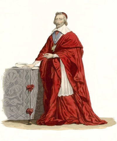 Kardinal af Richelieu af French School