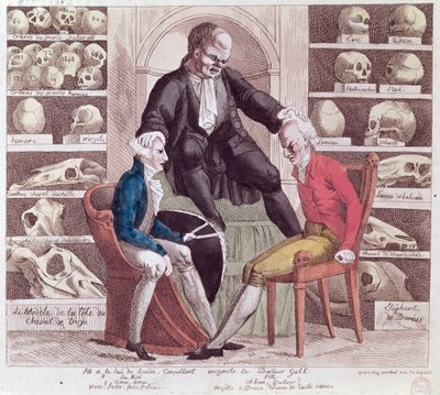 Karikatur af William Pitt den Yngre (1759-1806) og Gustav IV Adolf (1778-1837) Besøger Sr. Franz Joseph Gall (1758-1828) 1806 af French School