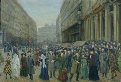 Karneval i Lille (olie på lærred) af French School