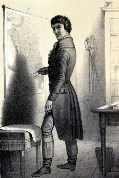 Carnot or the Grand Carnot (1753 - 1823) - i "Historical Gallery of the French Revolution" af Albert Maurin af French School