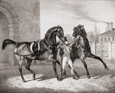 Vognheste for kongen af England, 1836 af French School